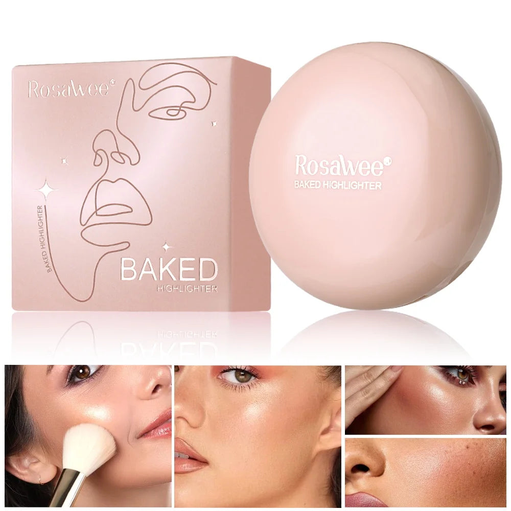 Long-lasting Waterproof Fine Shimmer Highlighter, Natural Glossy Effect, Brighten the Contour and Modify the Face Beauty World Shop