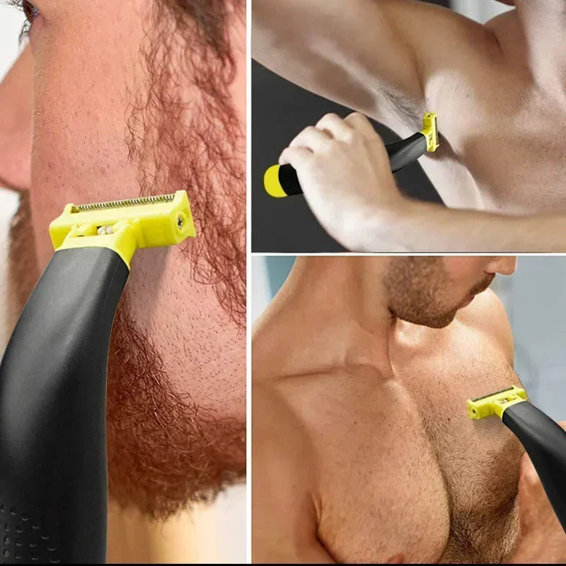 XMSJ Electric Shaver Wet and Dry Razor Double-sided Blade USB Rechargeable Portable Travel T-Shaped Hair Beard Trimmer Beauty World Shop