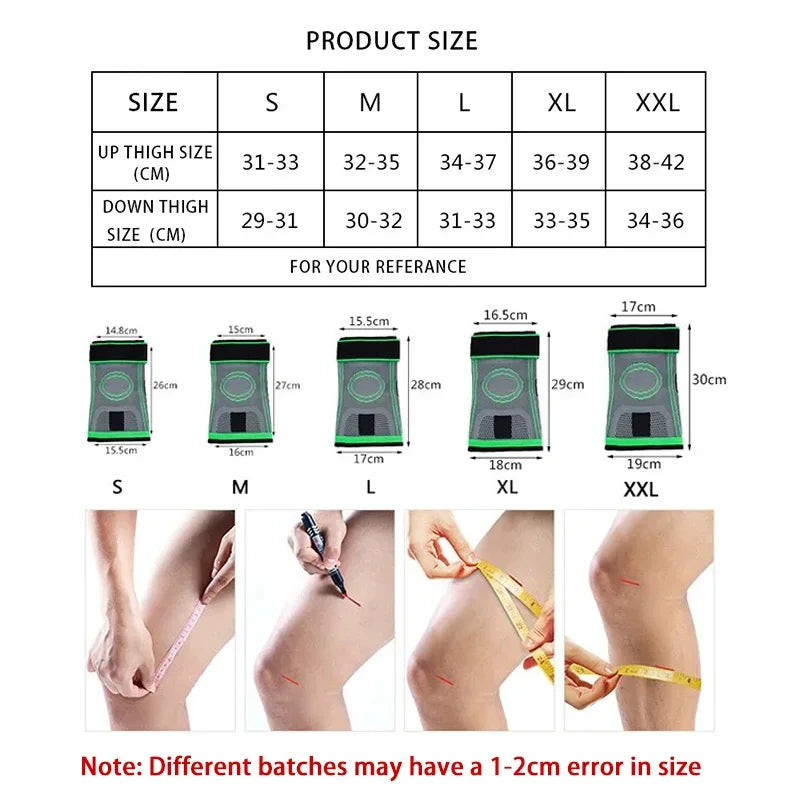 1pc Knee Brace Knee Sleeve Support For Men And Women Knee Pads For Running, Hiking Meniscus Tear Arthritis Joint Pain Relief Beauty World Shop