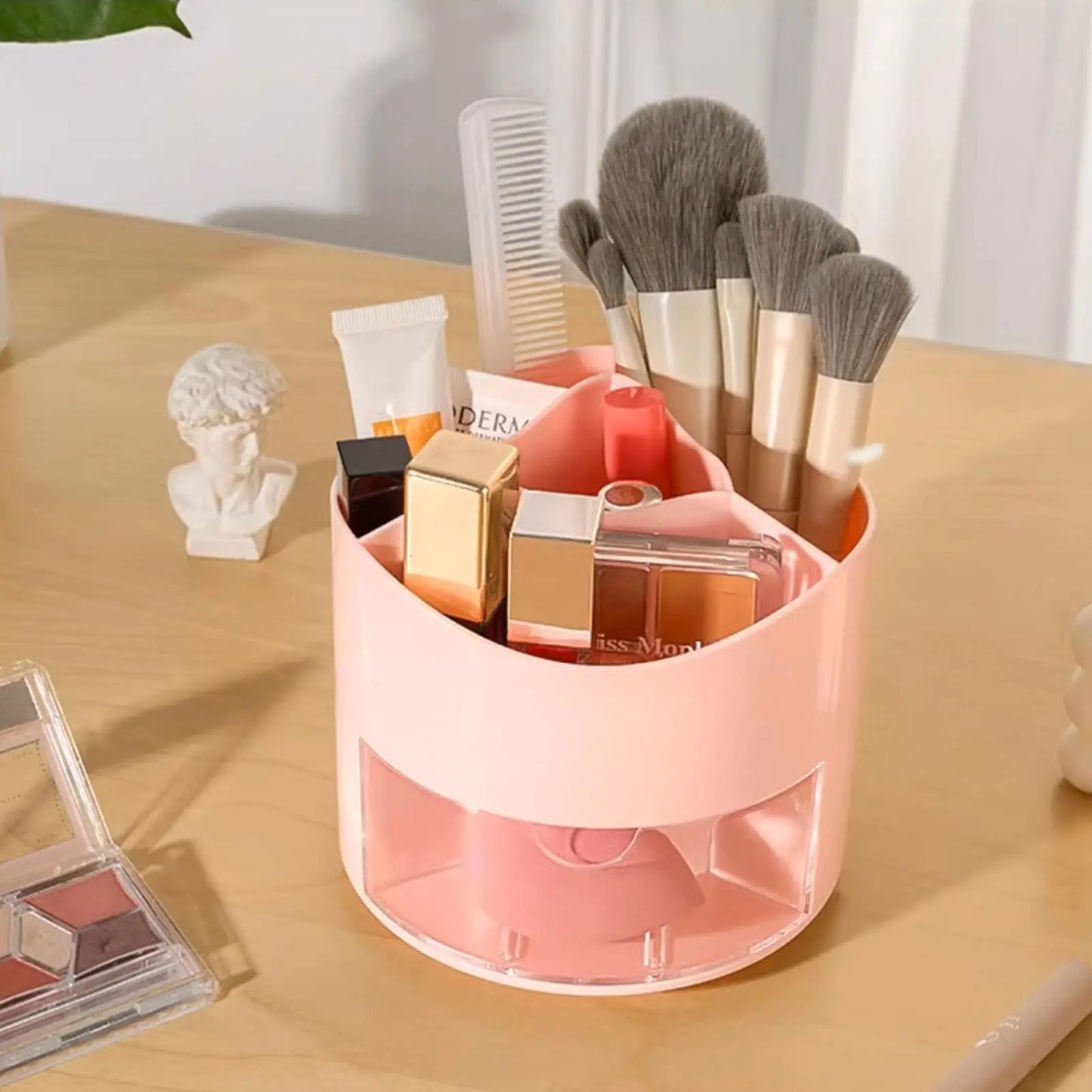 Cute Rotating Pen Holder Desktop Drawer Stationery Box Case School Office Desk Kawaii Stationery Storage Box Organizer Stickers Beauty World Shop