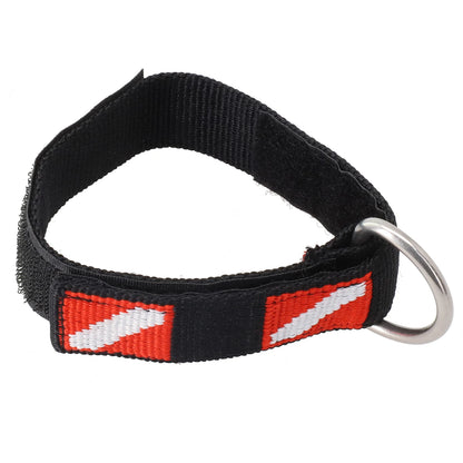 1pc Adjustable Scuba Diving Wrist Strap Lanyard Webbing Band With Metal D-Ring Freediving Webbing Holder Strap Swim Pool Parts Beauty World Shop