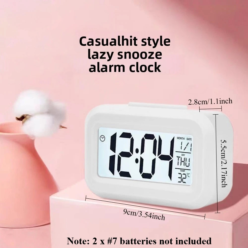 Alarm Clock Digital Clock LED Electronic With Backlight Snooze Calendar For Home Office Desktop Table Screen Display Watch Beauty World Shop