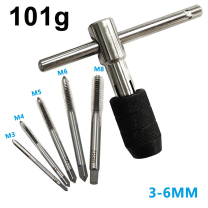 T-type 3mm to 6mm hand tap wrench thread tapping tool set hand wrench thread tapping M6 to M8 tool set Beauty World Shop