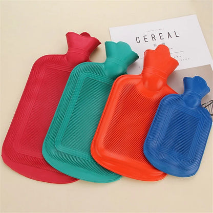 500/1000/1750/2000ML Thick Hot Water Bottles Winter Warm for Girls Women Pain Relief Bed Hand Feet Hot Water Bag Color Random Beauty World Shop