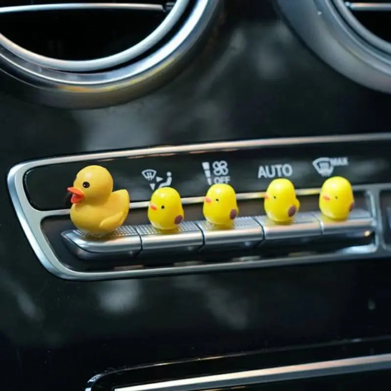 5Pcs Cute Mini Ducks Car Interior Decoration Auto Rearview Mirror Dashboard Ornaments For Woman Man Gift Car Accessories Beauty World Shop