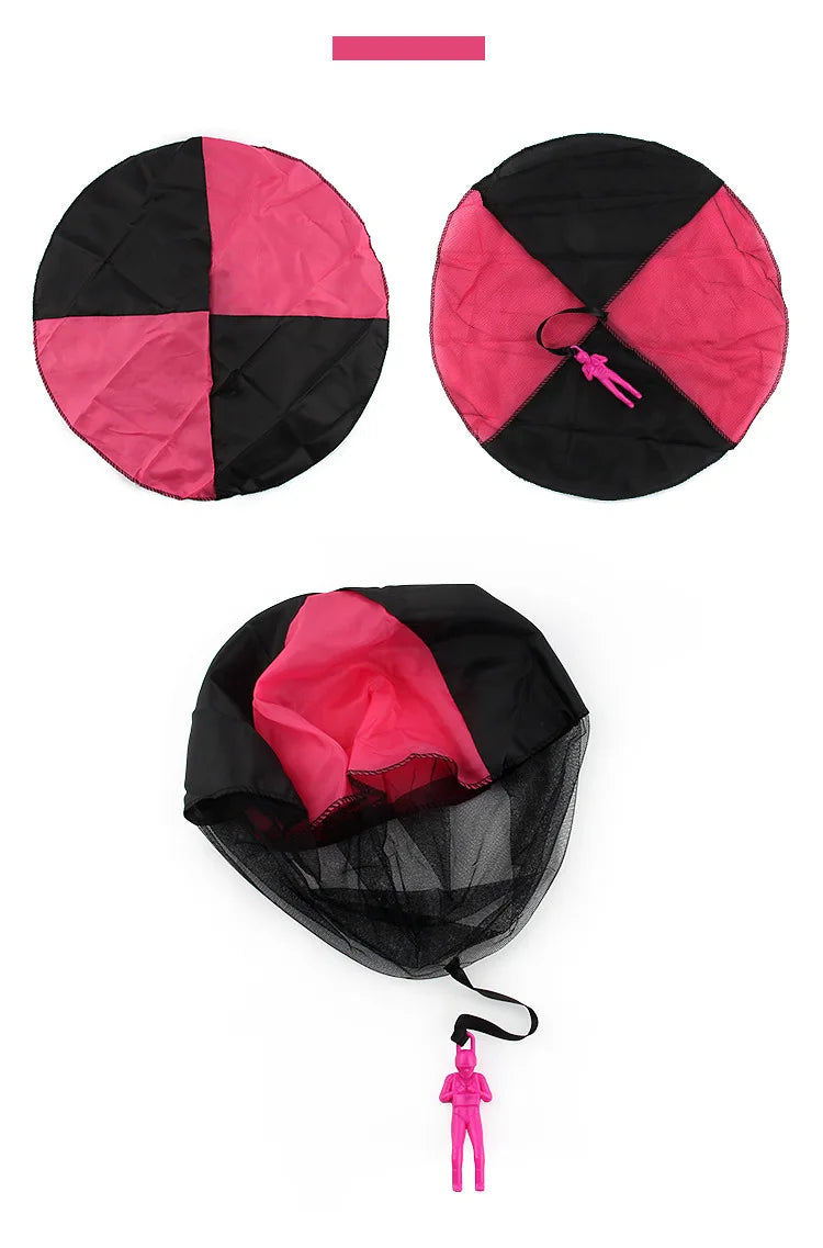 1pcs Hand Throwing Parachute Outdoor Funny Toys Game Play Toys for Fly Parachute Sport with Mini Soldier Toys Beauty World Shop