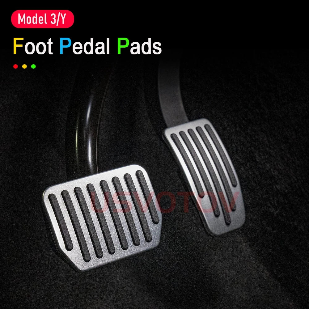 Foot Pedal Pad for Tesla Model 3 Y Juniper Non-Slip Performance Aluminum Car Accessories Model 3/Y Brake Accelerator Pedal Cover Beauty World Shop