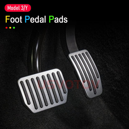Foot Pedal Pad for Tesla Model 3 Y Juniper Non-Slip Performance Aluminum Car Accessories Model 3/Y Brake Accelerator Pedal Cover Beauty World Shop