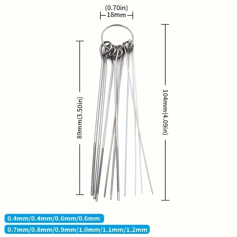 10 Stainless Steel Needle Shower Head Cleaning Brush Set, Suitable for Multi Size Shower Heads,bathroom Accessory Cleaning Tools Beauty World Shop