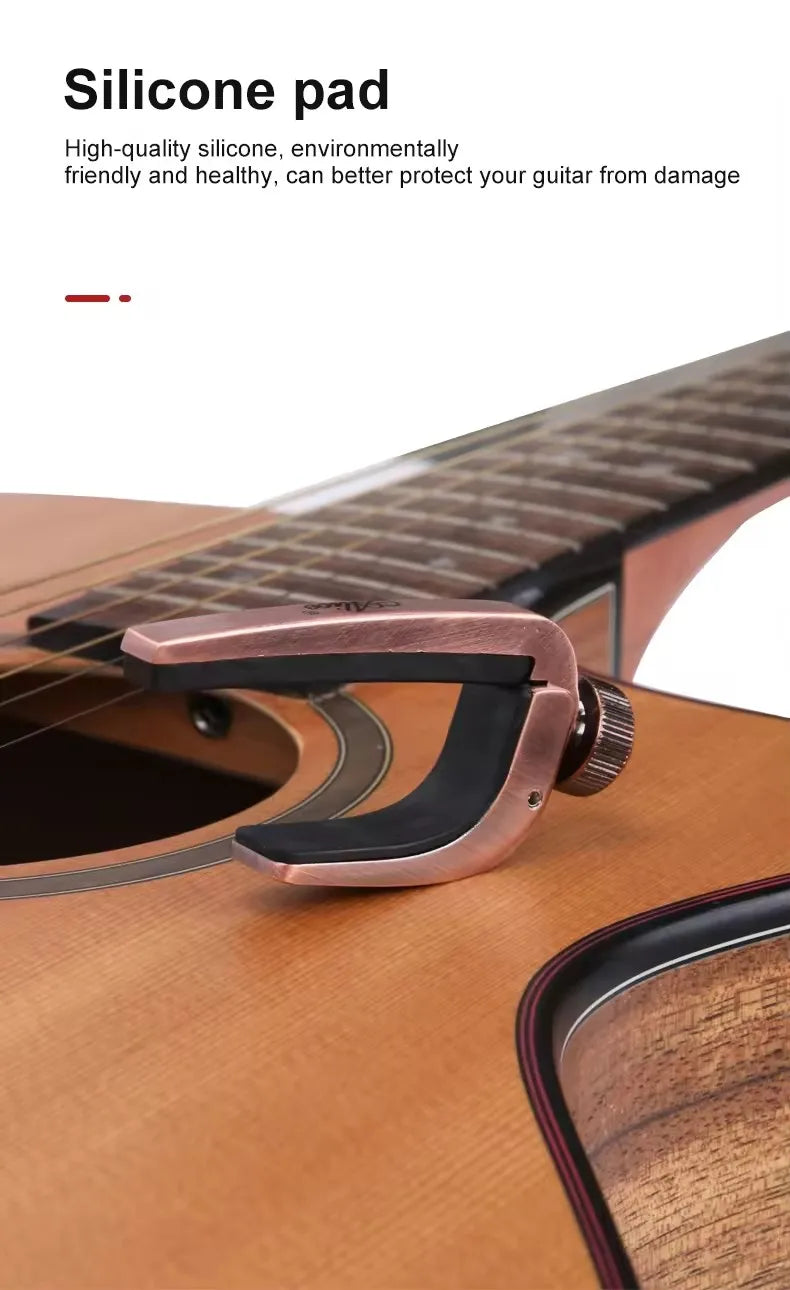 Alice Guitar Capo Adjustable Roller Metal Perfect Quick Change Tune for Electric Acoustic Guitar, Bass, Violin, and Ukulele Beauty World Shop