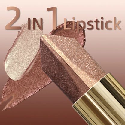 Two color Eye Shadow Stick Velvet Shimmer Eye Makeup Durable Waterproof Eyeshadow &Lipstick Glitter Contour,Highlight for Women Beauty Trend Shop