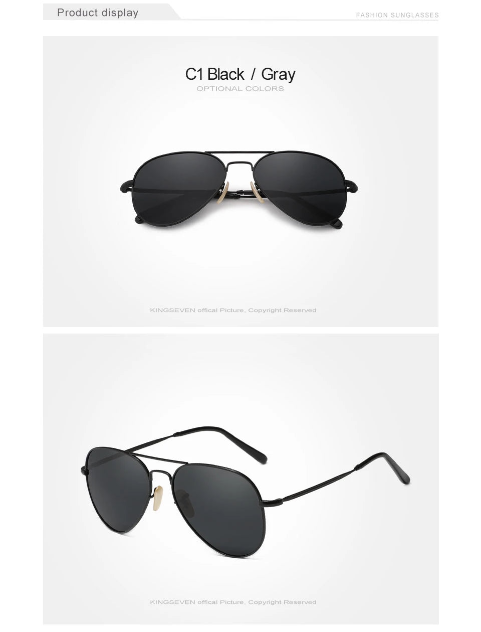 KINGSEVEN Pilot Alloy Sunglasses Polarization UV400 Anti-reflection Full Frame Parsnip Glasses Women Retro Luxury Eyewear Beauty World Shop