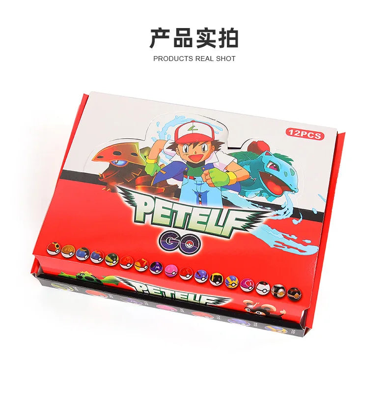 12Pcs/Set Pokemon PokeBall Figure Toys Anime Pikachu Blind Box PVC Figurine Action Collection Model Dolls Kids Birthday Gift Beauty World Shop
