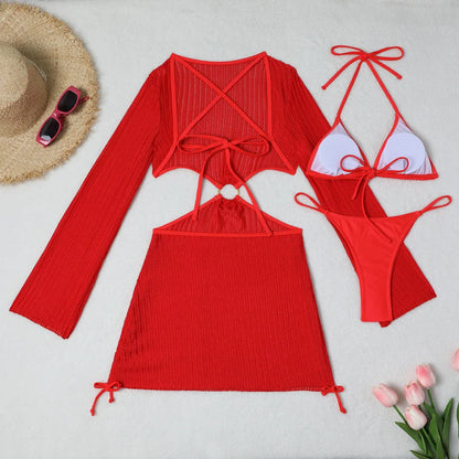 2026 Sexy Bikinis Female Swimsuits Women's Three-Piece Swimwear Beach Swim Wear Bathing Suits Brazilian Bikini Set Pool Bather Beauty World Shop