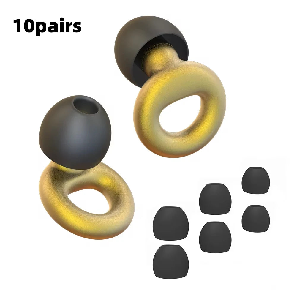Silicone Earplugs for Swimming Sleep Noise Cancel Noise Reduction-Soundproof Reduce Disturbances -Quality loop Earplugs Beauty World Shop
