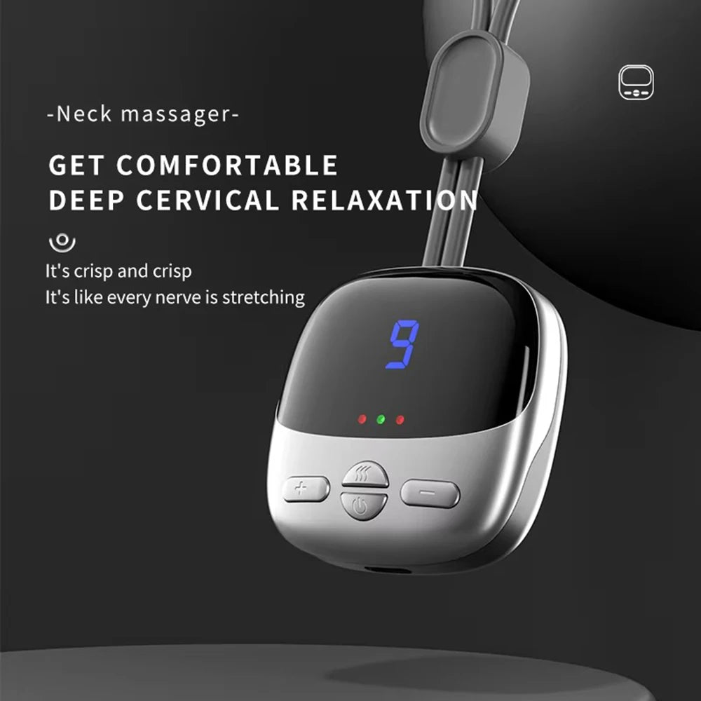 NEW Mini Smart Hanging Neck Shoulder Cervical Spine Massager Mini Portable Hot Compress Neck Artifact Dredging Neck Protector Beauty World Shop