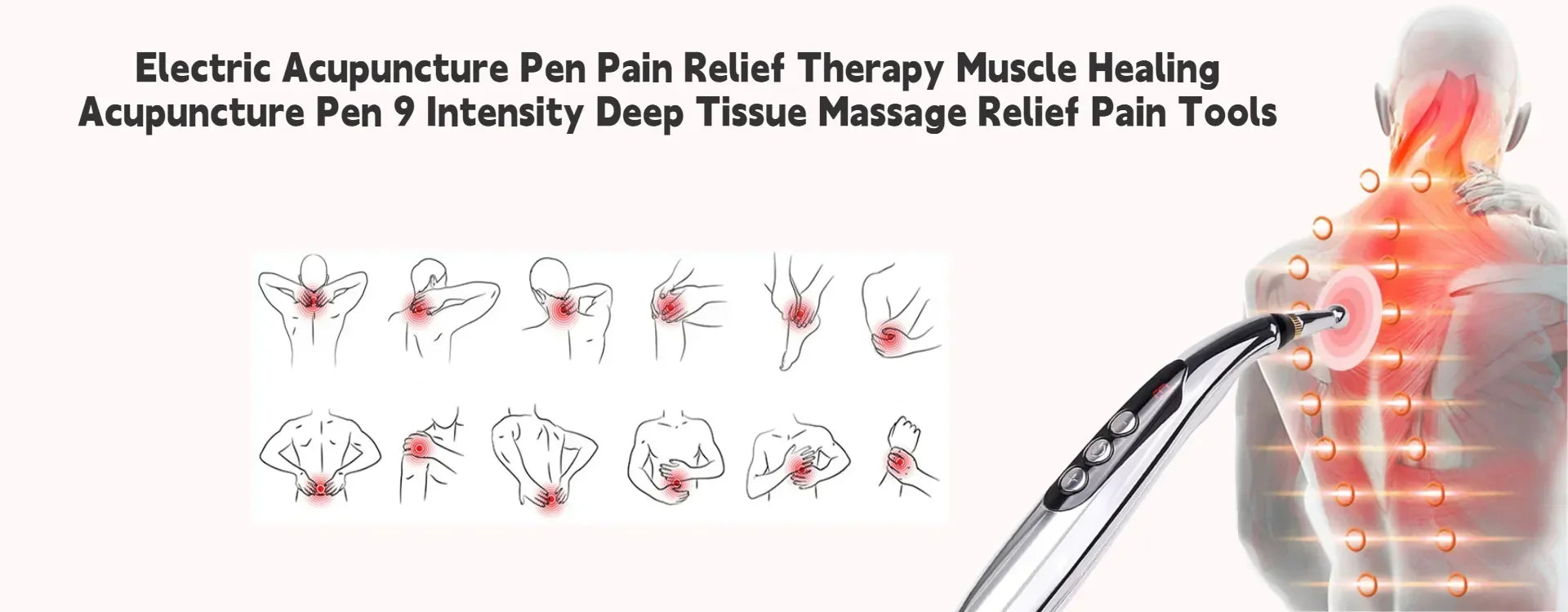 Electronic Acupuncture Pen Acupuncture Point Meridian Energy Meridian Massage Acupuncture Acup Pain Relieving Health Care Tool Beauty World Shop