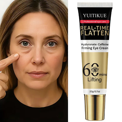 YUITIKUE 60 Min Eye Lift Cream 20g - Hyaluronate & Caffeine, Real-Time Flatten, Refreshing & Fast Absorption, All Skin Types Beauty World Shop