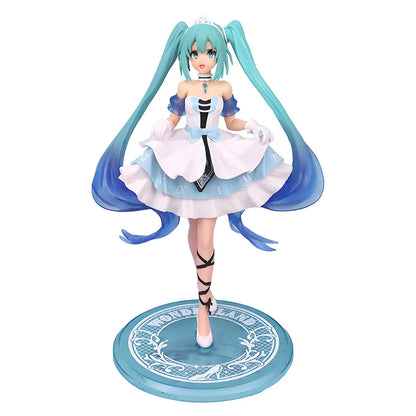 New 20cm Desktop Cute Hatsune Miku Kwaii Style Anime Figure Toys PVC Model Collector Doll Birthday Gift Beauty World Shop