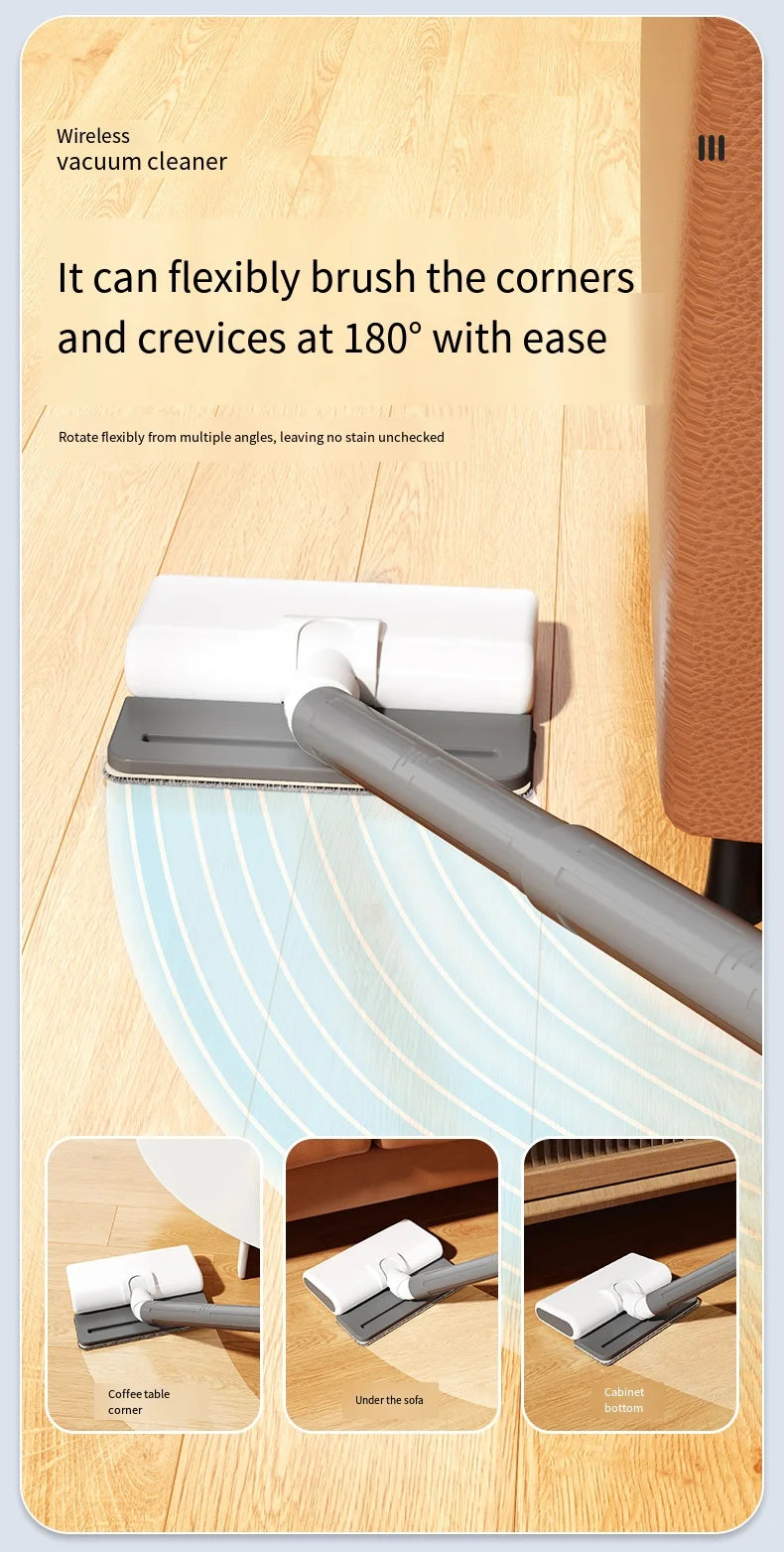 Cordless Wireless Vacuum Cleaner Handheld USB Chargeable Multifunction Suction Mopping All-in-One Home Cleaning Machine Beauty World Shop