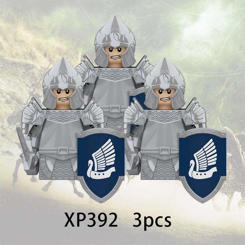 3pcs Lord Rings Elves Orcs Army Dwarf Rohan Mini Action Toy Figures Building Blocks Assembly Toys for Kids Birthday Gift Beauty World Shop