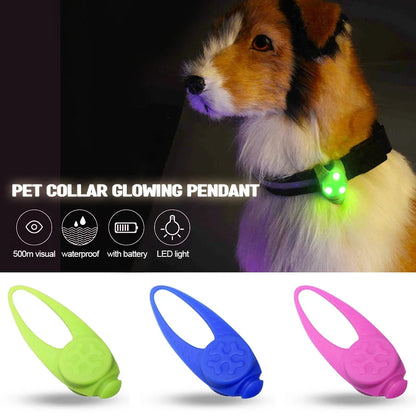 Pet Led Silicone Rubber Pendant Safety Flashing Glow Light Blinking Led Collar Luminous Pendant For Pet Dog Puppy Necklace Beauty World Shop