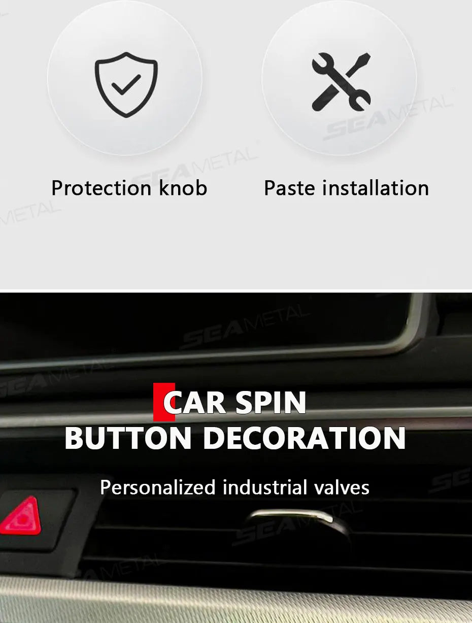BLALION Fun Car Center Control 3D Valve Decoration Auto Interior Shift Knob Cover Air Conditioner Button Valve Switch Sticker Beauty World Shop