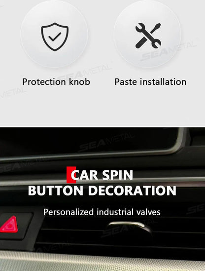 BLALION Fun Car Center Control 3D Valve Decoration Auto Interior Shift Knob Cover Air Conditioner Button Valve Switch Sticker Beauty World Shop