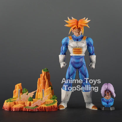 30cm/11.81in Anime Dragon Ball Z Trunks Figure Two heads Action Figures PVC Statue Collection Model Toys for Children Gifts Beauty World Shop