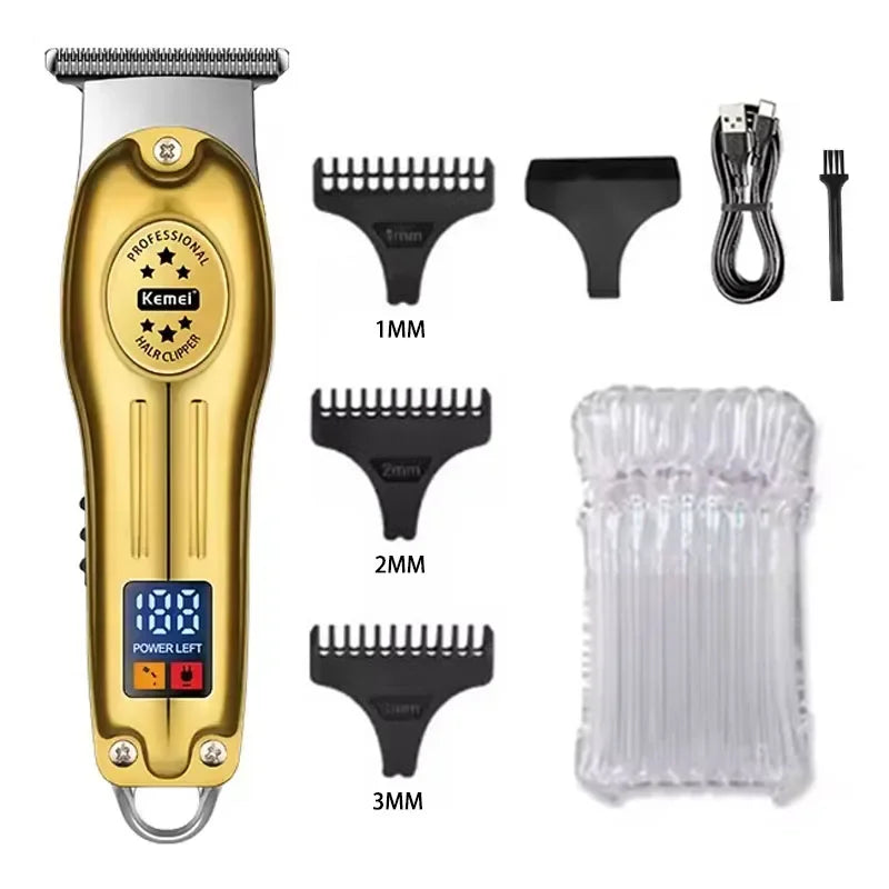 Kemei KM-2628 KM-678 KM-2024 USB Rechargeable Hair Clipper Professional Cordless Men Hair Trimmer Men's Hair Cutting Machine Beauty Trend Shop