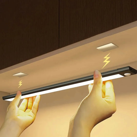 LED Cabinet Light USB Type-C Rechargeable Motion Sensor Led Lamp for Kitchen Wardrobe Cabinet Lighting 20cm/30cm/40cm/50cm/60cm Beauty World Shop