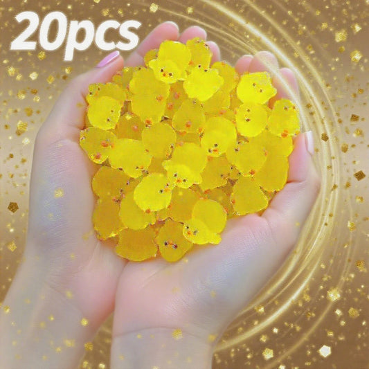 A pack of 20 cute yellow fat chicken desktop ornaments, kindergarten gifts, small gifts, resin decorative mini ducks Beauty World Shop