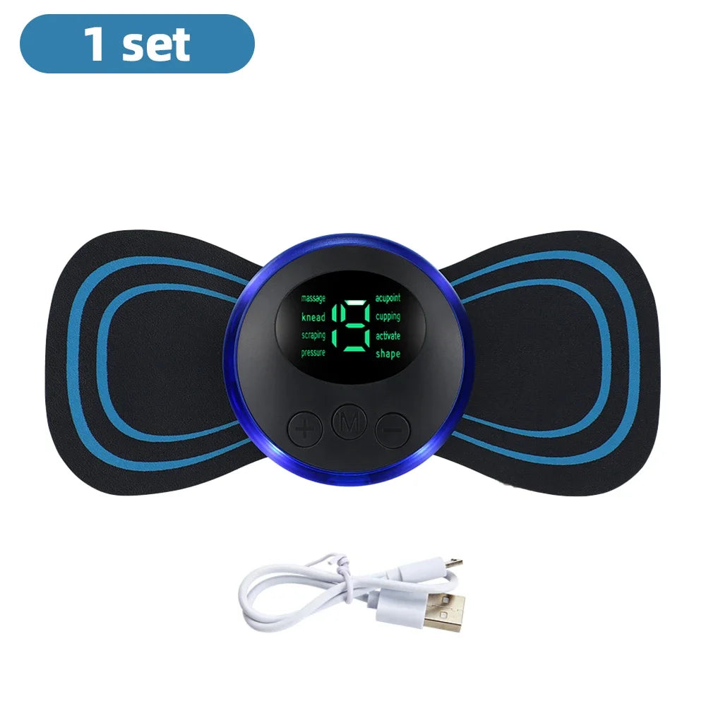 Electric Neck Massager EMS Muscle Massage Stimulator Low Frequency Instrument Back Cervical Calf Patches Pain Joints Mini Device Beauty World Shop