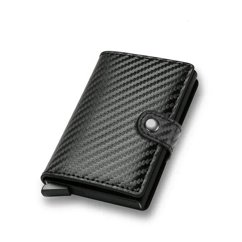 Rfid Credit Card Holder Men Wallets Luxury Small Smart Wallet Metal Business Mini Cardholder Case Women Minimalist Walet for Men Beauty World Shop