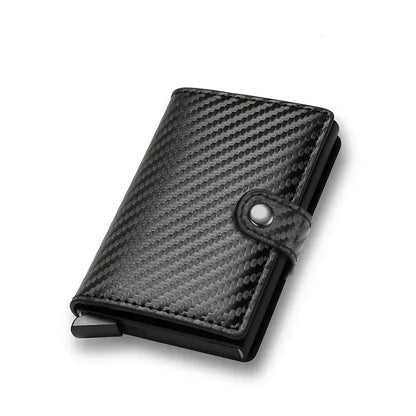 Rfid Credit Card Holder Men Wallets Luxury Small Smart Wallet Metal Business Mini Cardholder Case Women Minimalist Walet for Men Beauty World Shop