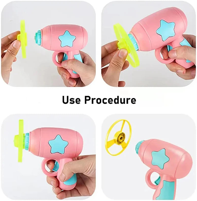 Funny Cat Toy Interactive Launch Pet Training Toy For Kitten Mini Flying Disc Shooting Gun Chasing Games Cat Toys Pet Supplies Beauty World Shop