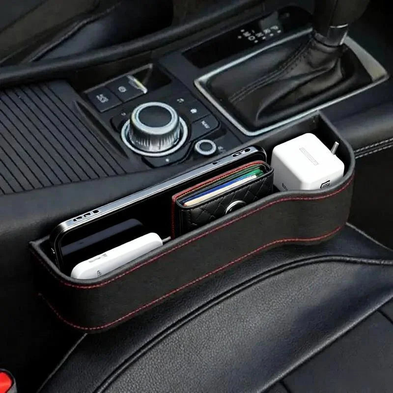 Car seat gap storage box, universal seat gap pocket organizer, fits mobile phone, keys, and cards Beauty World Shop