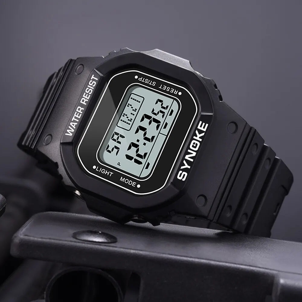 SYNOKE Outdoor Military Digital Watch For Men Fashion Retro Men Watch Sports Waterproof Men Watch Multifunctional Luminous Beauty World Shop