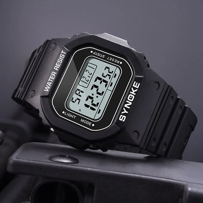 SYNOKE Outdoor Military Digital Watch For Men Fashion Retro Men Watch Sports Waterproof Men Watch Multifunctional Luminous Beauty World Shop
