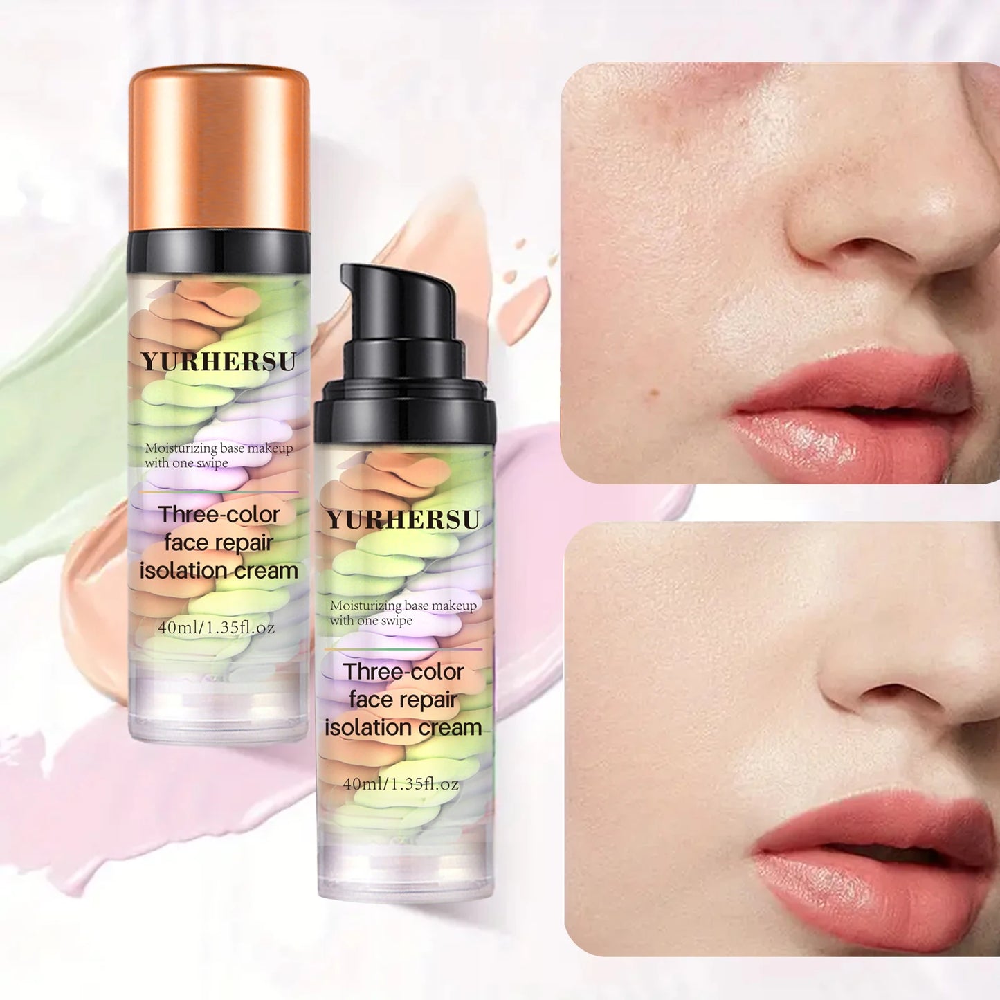 Three color press release cream concealer isolate makeup facial base brightening cream Beauty World Shop