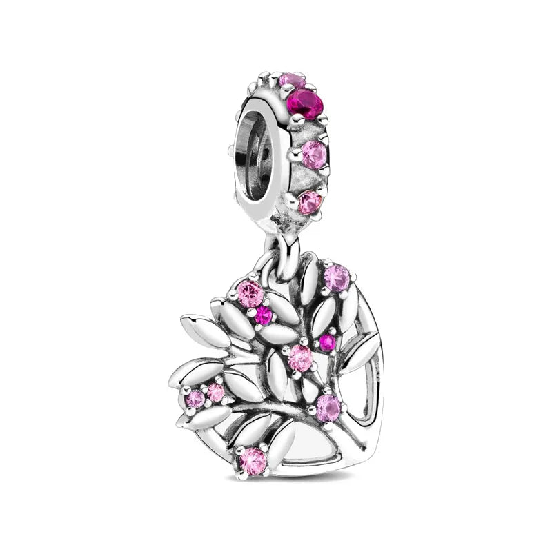 2025 New S925 Silver Spring Ball Bear Cross Pendant Suitable for Original Bracelets DIY Accessories Women's Charm Jewelry Gifts Beauty World Shop
