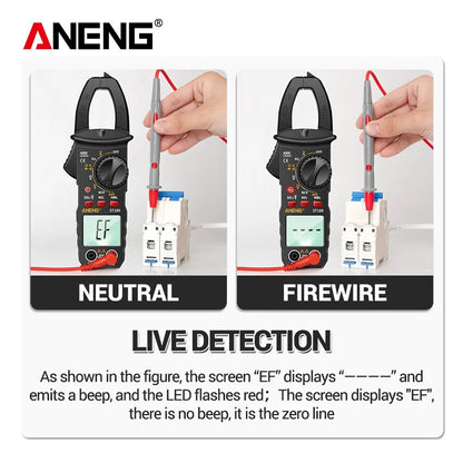 ANENG ST180 AC Current Clamp Meter  Digital 4000 Counts Multimeter Ammeter Voltage Tester Car Amp Hz Capacitance NCV Ohm Tool Beauty World Shop