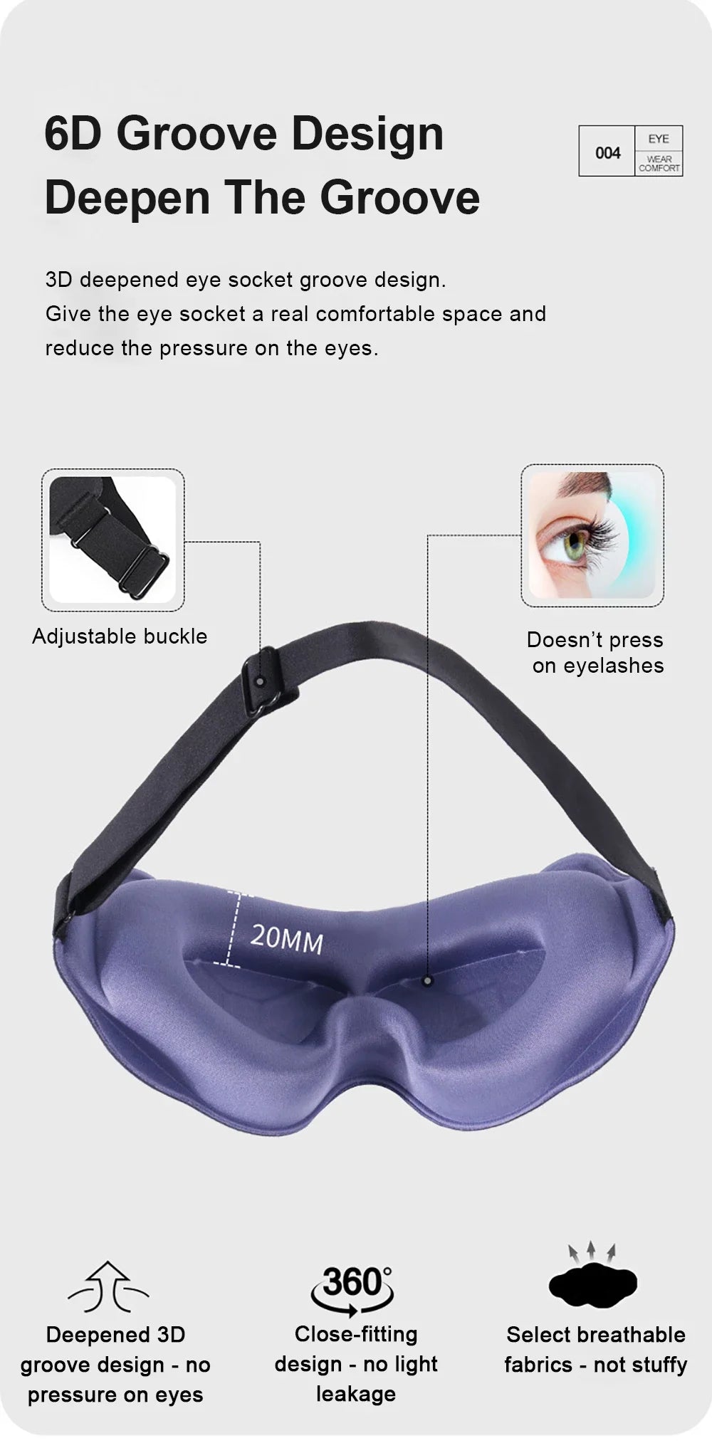 3D Sleeping Mask Block Out Light Soft Padded Sleep Mask For Eyes Slaapmasker Eye Shade Blindfold Sleeping Aid Face Mask Eyepatch Beauty World Shop