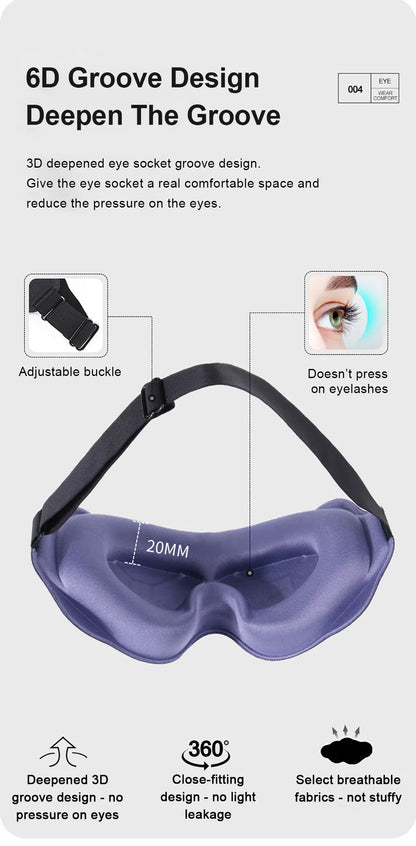 3D Sleeping Mask Block Out Light Soft Padded Sleep Mask For Eyes Slaapmasker Eye Shade Blindfold Sleeping Aid Face Mask Eyepatch Beauty World Shop
