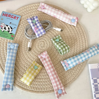 1PC Floral Cable Tie - INS Style Cloth Cord Organizer, Cute Reusable Wire Straps for Earphone/Data Cables Beauty Trend Shop