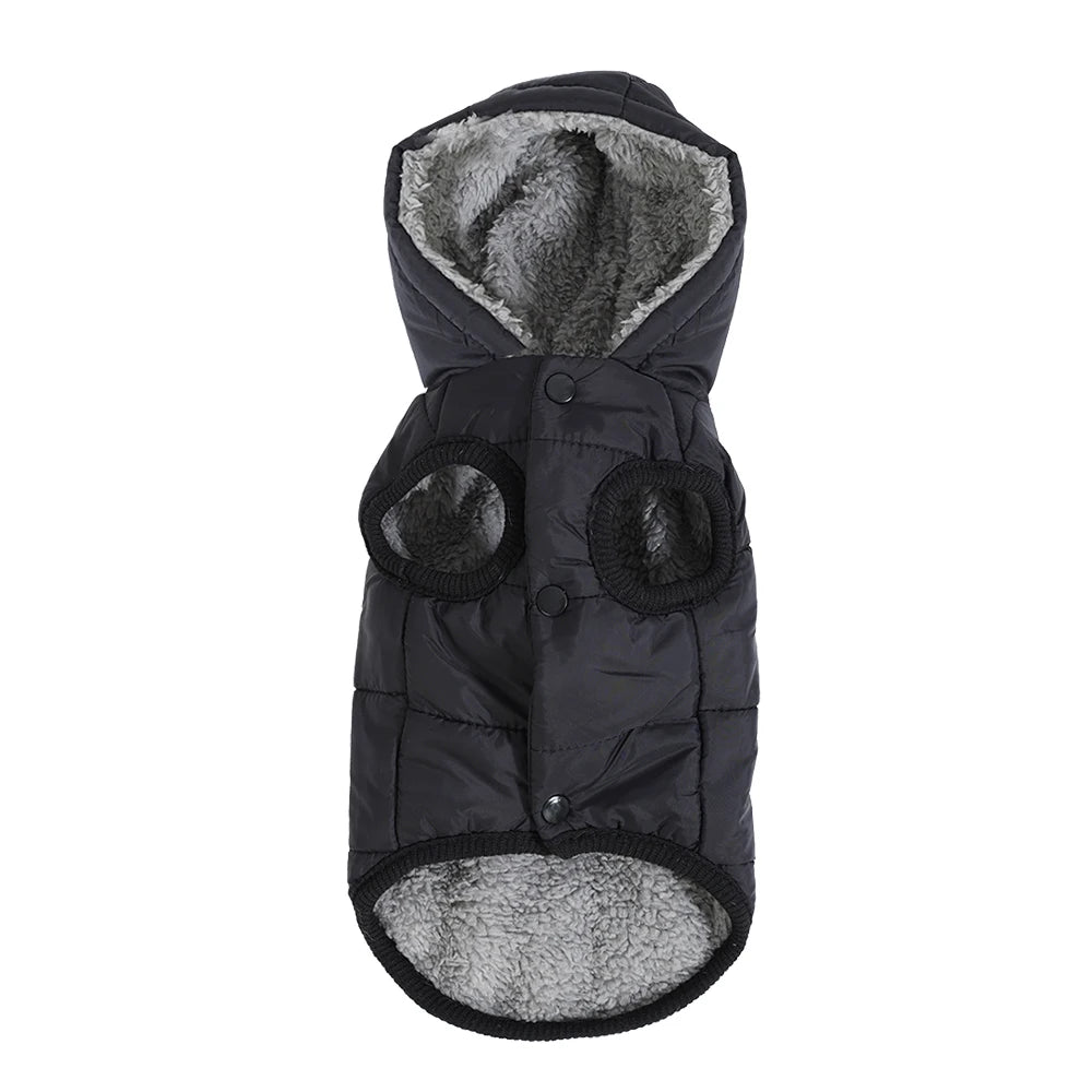 Warm Fleece Dog Coat Hoodie For Small Medium Dogs Winter Puppy Clothes Jacket With D-ring Thick Cozy Pug Dachshund Parka Costume Beauty World Shop