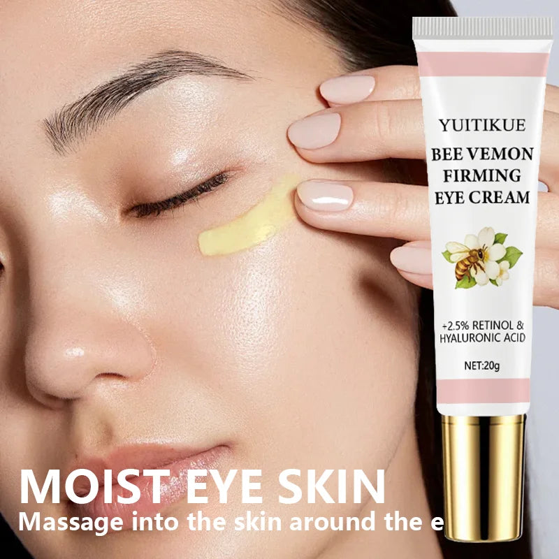 Bee Venom Firming Eye Cream 20g - with 2.5% Retinol & Hyaluronic Acid, Moisturizing & Lifting, Massage for Moist Eye Skin Beauty World Shop