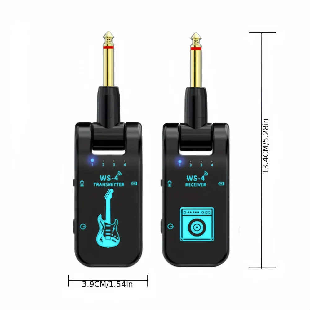 2.4G Wireless Guitar System - Rechargeable Guitar Transmitter & Receiver for Electric Guitar & Bass, Plug & Play, Low Latency Beauty World Shop