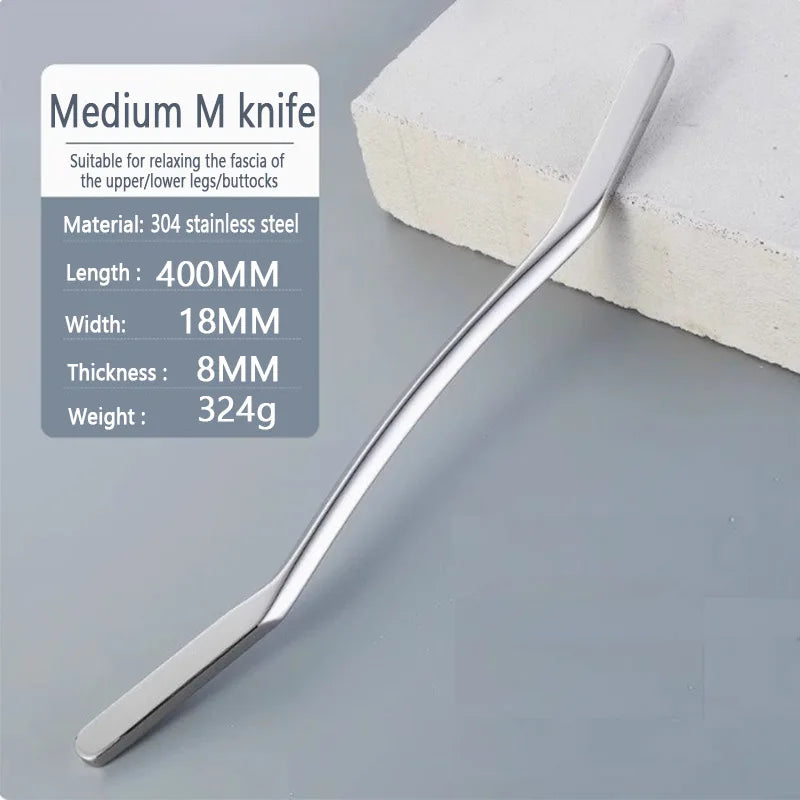 Professional Stainless Steel Gua Sha Tools Physical Therapy,GuaSha Gym Muscle Massager Relaxation tool Fascial knife health AM11 Beauty World Shop