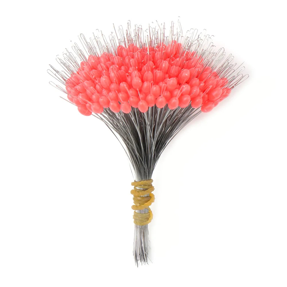 300Pcs Silicone Space Bean Oval Stopper Bobber Profession Fishing Float Resistance Anti-Strand Fish Line Fishing Gear Beauty World Shop